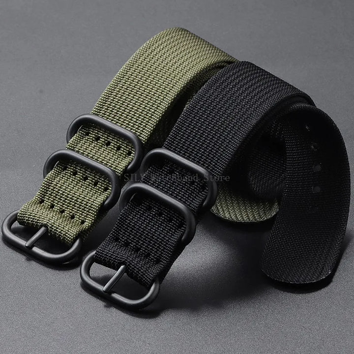 Bracelet Montre Nylon Tressé Sport Unisexe Universel - Boucle 5 Anneaux Durable