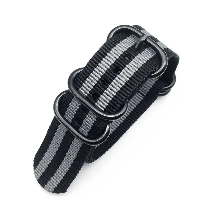 Bracelet Montre Nylon Multicolore, Boucle Ardillon Noire, Étanche, 18-24mm, Robuste Unisexe