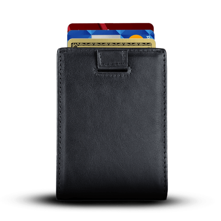 Portefeuille Cuir Pleine Fleur Minimaliste AlphaGear avec Protection RFID et Tirette