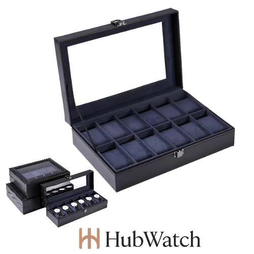 Élégante Boîte de Rangement Montres Cuir