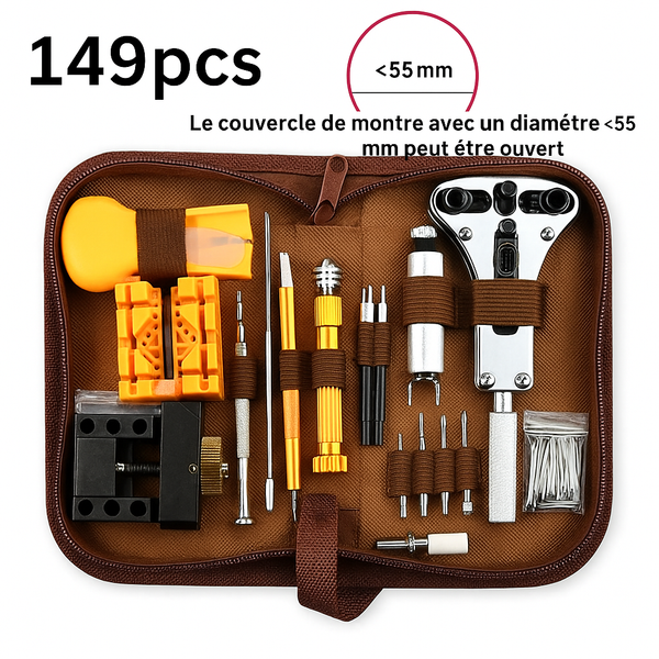 Kit Réparation Montre Horloger Professionnel Complet Outils Précision Ajustement Bracelet Pile